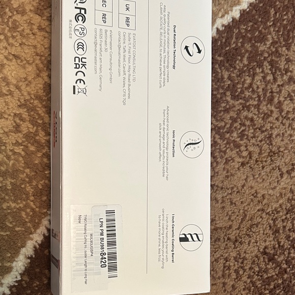 TYMO ROTA 1” Ionic Rotating Pink Curling Iron - Picture 12 of 15